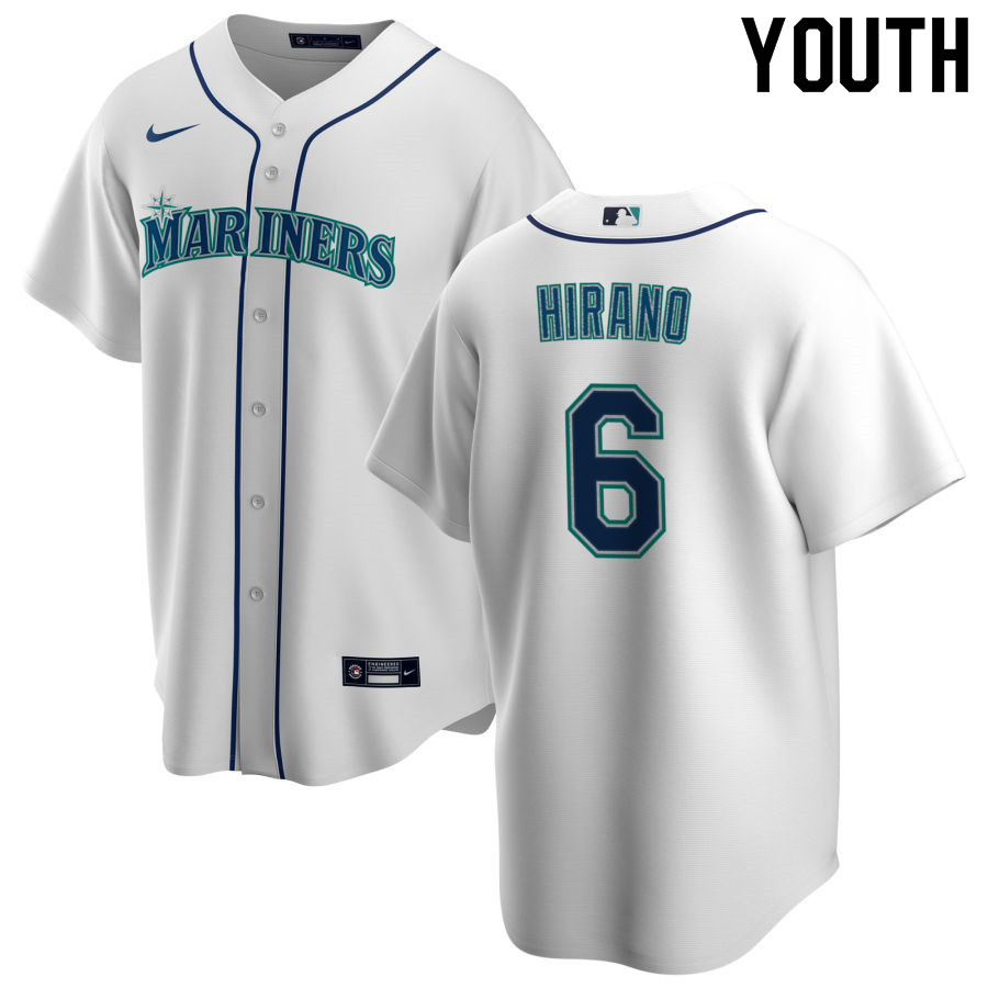 Nike Youth #6 Yoshihisa Hirano Seattle Mariners Baseball Jerseys Sale-White
